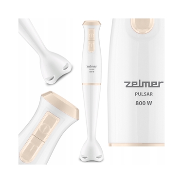 Занурювальний блендер Zelmer ZHB4560I Pulsar, 800 Вт, білий