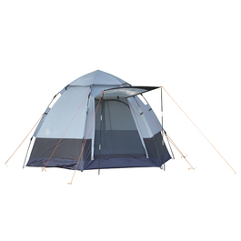 Outsunny Camping Tent 3-4 Person, Family Tent, Dome Tent, 210T PU, Steel, Fiberglass, Gray+Black, 240 x 240 x 195 cm | Aosom