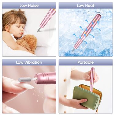 Електричний набір для манікюру та педикюру Nagelfräser 11 в 1: фрезер, полірувальник, 20000 об/хв, для гель-лаку, акрилу, шліфування