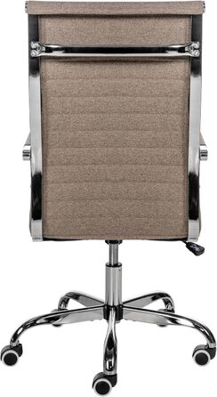 Ергономічне офісне крісло Amadora I з регулюванням висоти, поворотне на 360 градусів I з тканиною I міцне, витримує до 120 кг, колір: тауп (тканина)
