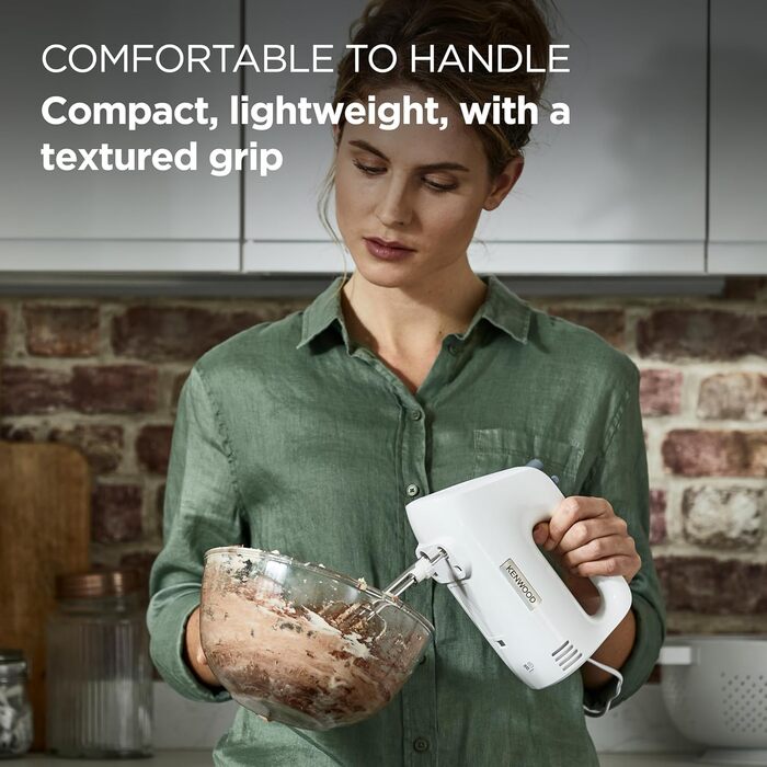 Міксер ручний Kenwood QuickMix Go HMP40.000GY з кейсом, вінчики та гак для тіста, ложка-мірка, 350W, сірий