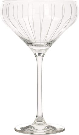 Бокали для Мартіні Mikasa Cheers, 290 мл, 4 шт., Кришталь, срібло, Набір з 4 бокалів