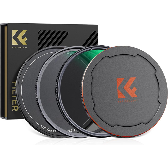 Набір фільтрів K&F Concept Nano X-Serie 82mm: поляризаційний (CPL), UV, кришки об'єктивів, чохол