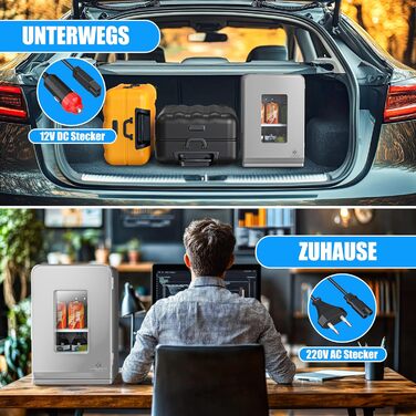 KESSER® Міні холодильник/термобокс 2в1, 15л, AC/DC, для авто, офісу, дому, кемпінгу