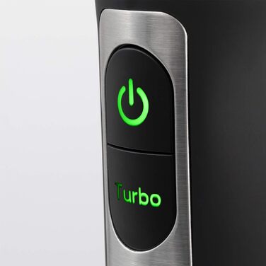 Блендер PROTOOL Stabmixer з аксесуарами: 7 швидкостей + Turbo, титанове покриття, 6 аксесорів (чорний)