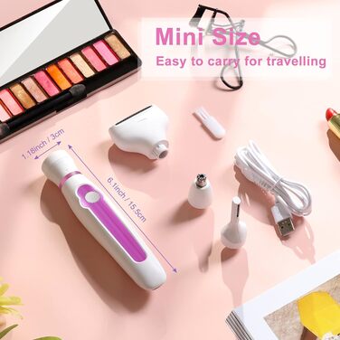 Електричний жіночий триммер 4-в-1 для обличчя, тіла, зони бікіні та брів. Триммер для інтимної зони з сумкою