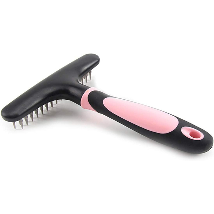 Щітка для собак PETCUTE для підшерстка, щітка для вичісування шерсті собак, гребінець для собак, щітка для вичісування шерсті собак (Рожева)