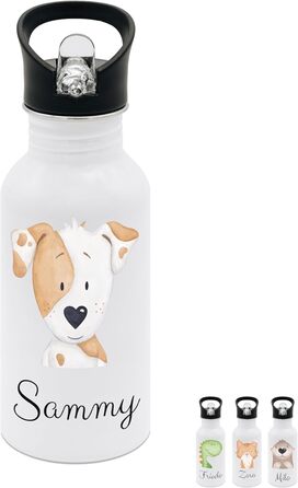 Дитяча термопляшка з нержавіючої сталі Wunderwunsch® з іменем - 500 мл - з трубочкою | Персоналізований подарунок для дитини