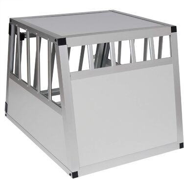 Транспортна переноска для собак та котів EUGAD, алюмінієва, 54x69x51 см, срібна