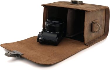 Чохол для камери MegaGear Pebble з натуральної шкіри для бездзеркальних, моментальних та DSLR камер, Кориця