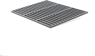 Чорний чавунний гриль-роштва для вугільного та газового гриля Wiltec, для BBQ, емальований гриль-вставка (45 x 35 см)