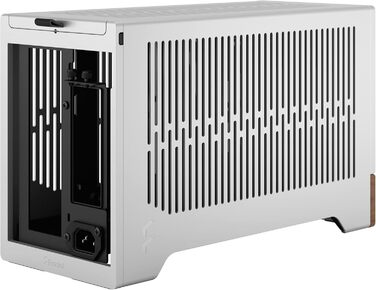 Корпус для ігрового ПК Fractal Design Terra Wood Walnut - mITX, PCIe 4.0, USB Type-C, анодований алюміній (срібло)