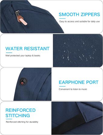 Жіночий рюкзак RAVUO, водонепроникний, для ноутбука 15.6 дюймів, шкільний, туристичний, повсякденний, для роботи та подорожей, Бордовий (Синій)
