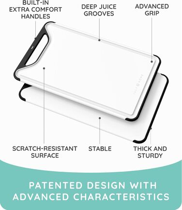 Набір дерев'яних обробних дощок для кухні, 3 шт., з канавками для соку, чорного кольору