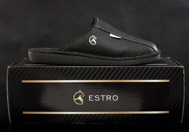 Чоловічі домашні тапочки Estro з натуральної шкіри, 43 EU - комфорт та стиль