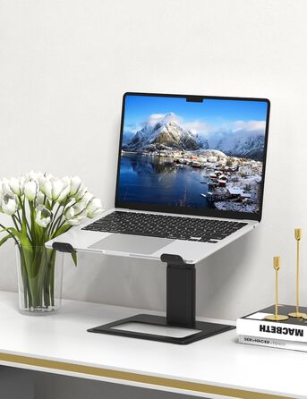 Підставка для ноутбука Soundance настільна, регульована, чорна, 10-17.3 дюймів