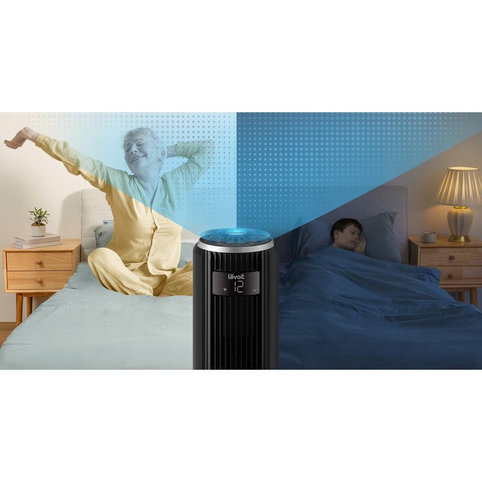 Колонний вентилятор Levoit TempSense 36 DC, чорний