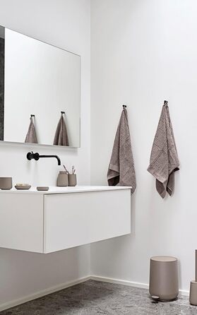 Zone Denmark Nova One Soap Dispenser for Bathroom, Dispenser made of ceramic for hand soap/liquid soap, Diameter 8 cm, Height 11.5 cm, Capacity 250 ml, Taupe