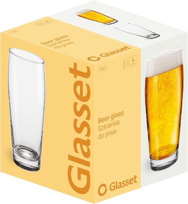 Набір склянок FLINT для пива та коктейлів 650 мл, 4 шт., прозорі, Classic Collection, для посудомийної машини