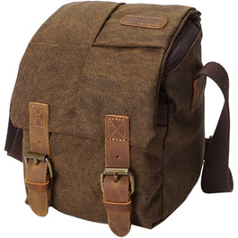 Сумка для камери Neuleben: водонепроникна, унісекс, з канвасу для дзеркальних фотоапаратів (колір: коричневий)