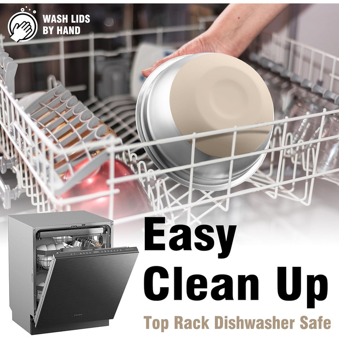 Набір місок для перемішування BEWOS 7 шт. з кришкою, нержавіюча сталь, набір місок з терткою, вкладна конструкція, колір хакі, протиковзкі дна, об'єм 0.5, 1, 1.4, 1.85, 2.35, 3.2, 4 л для змішування та подачі