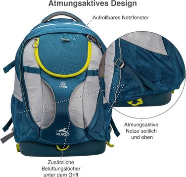 Рюкзак для собак Kurgo G-Train, 33x53x25 см, червоний, з відділенням для тварин, водонепроникний, з тримачами для пляшок, до 11 кг