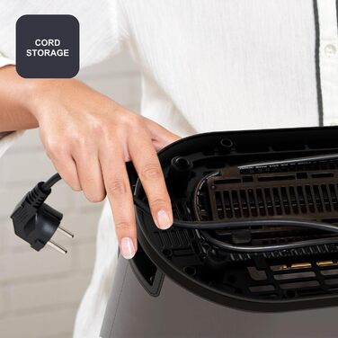 Тостер BLACK+DECKER BXTO1960E з цифровим керуванням, 1960 Вт, 6 рівнів підсмажування, 4 відділення, функції: стоп, підігрів, розморожування, автоматичне центрування, підігрівач для тостів