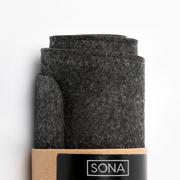 Килимок для миші та столу SONA з повсті, 80x40 см, темно-сірий - для офісу та дому