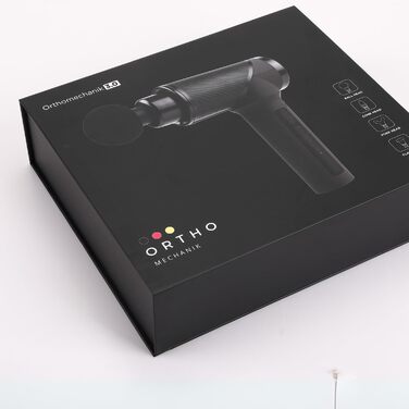 Масажер для тіла OrthoMechanik® 3.0 OrthoGun з додатком та 7 насадками | 160W, 5 інтенсивностей | З кейсом | До 360 хв роботи