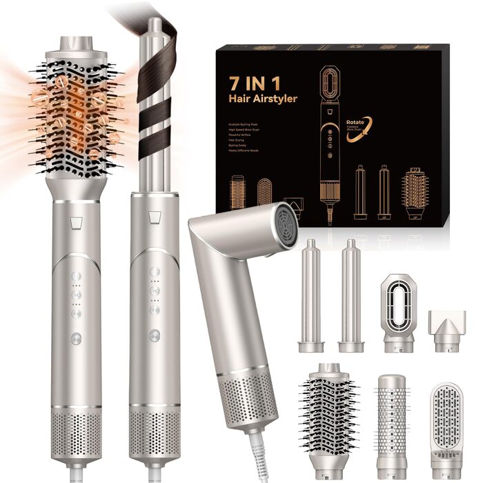 Air Styler 5 в 1: Фен-щітка, мультистайлер для волосся, 1000W, чорний