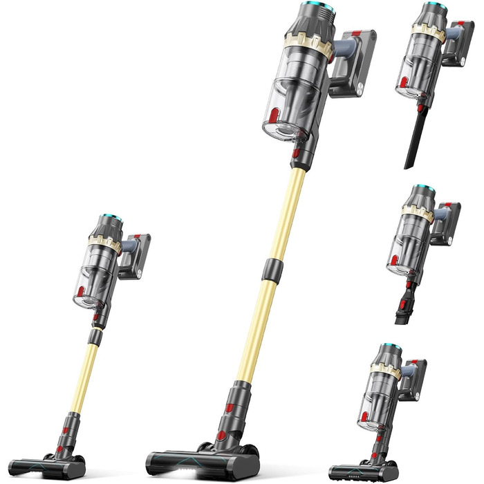 Бездротовий пилосос XT1 з потужністю всмоктування 48Kpa/550W, сенсорним екраном та щіткою Anti-Tangle, час роботи до 70 хв, для твердих підлог, килимів, автомобіля та шерсті домашніх тварин