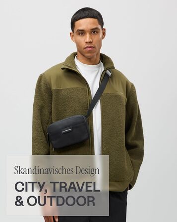 Kapten & Son Bauchtasche Bergen: жіноча/чоловіча сумка через плече, 0.8 л, м'ятний колір, для подорожей та міста