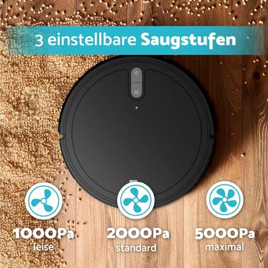 Робот-пилосос Aeco VacuBot з функцією миття підлоги (5000Pa, навігація лазером, до 160хв роботи, пульт, додаток)