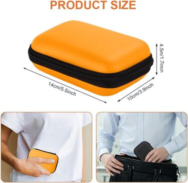 Органайзер для кабелів та гаджетів: універсальна дорожня сумка для USB-кабелів, Powerbank та USB-накопичувачів (Помаранчевий)