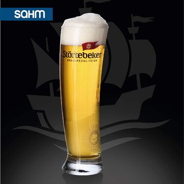 Störtebeker Wheat Beer Glasses 0.5 l - 6 Wheat Beer Glasses in the Sydney Sailing Glass Design - Weissbier Glasses 0.5l - Störtebeker Glasses as a great beer gift