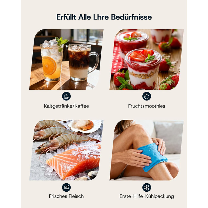 Машина для приготування льоду Upstreman BI12, біла: швидке охолодження, автоматичне очищення, для дому, офісу