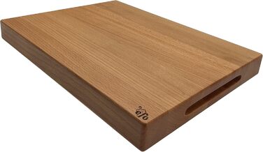 EFO Solid Cutting Board - Solid Chopping Block - Robust Cutting Block - Meat Cutting Board - Bread Board - Large Wooden Kitchen Board - XXL Chopping Block - Made of Beechwood (40x30x4cm)