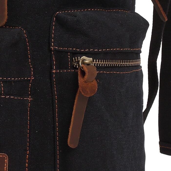 Чорний рюкзак KAUKKO 15 дюймів: стильний ретро-рюкзак для жінок та чоловіків, 27×16×41 см, велика місткість, ідеальний для подорожей, кемпінгу та активного відпочинку