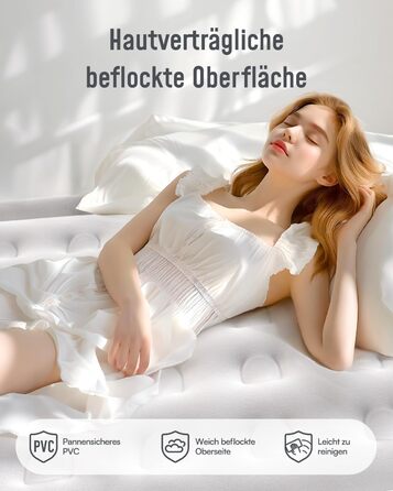 Надувне ліжко Airefina на 2 особи з самонадувною системою та вбудованим насосом, для кемпінгу та дому, міцне гостьове ліжко 203 x 152 x 46 см