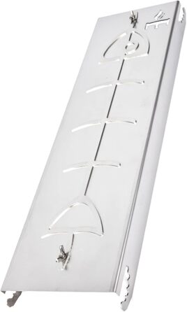 Fire World Stainless Steel Salmon Grilling Board - Fireproof Grill Accessory for Fire Pit & BBQ - 180° Rotating Salmon Plank - Made in Germany (52L x 16B cm)