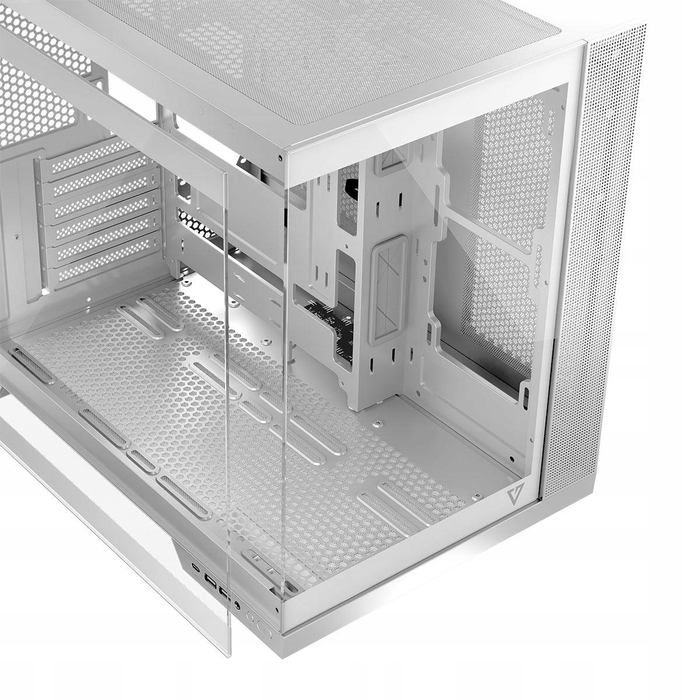 Корпус для комп'ютера MODECOM Volcano Panorama Midi Tower ATX, білий, з панорамним вікном