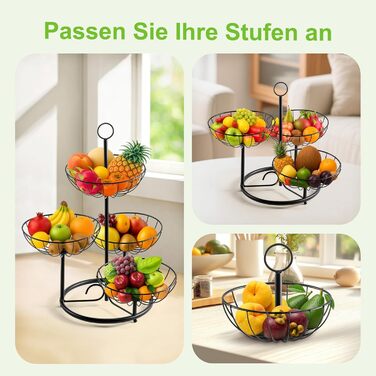 Багатоярусна підставка для фруктів та овочів - металева етажерка для кухні