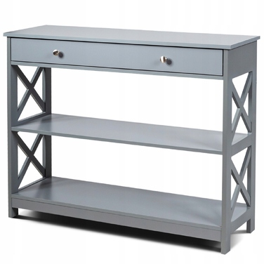 Консольний столик Costway, матовий сірий, 100 x 80 x 30 см