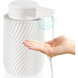 Automatic Soap Dispenser 300ml Electric Automatic Soap Dispenser with Sensor, No Touch Automatic Soap Dispenser with USB Charging for Bathroom, Kitchen, Toilet White