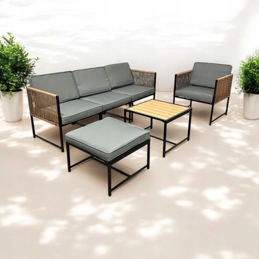 Комплект садових меблів Ideal Garden із техноротанга, багатоколірний, 3 предмети