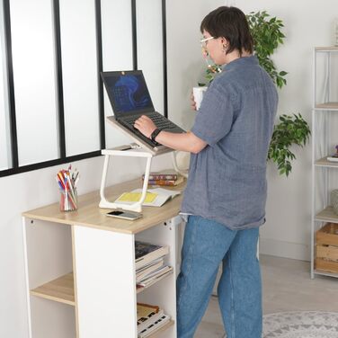 Столик для ліжка Cosy: регульований, зкладний, для ноутбука, читання, роботи. Білий