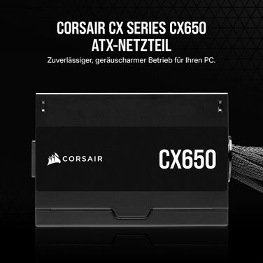 Блок живлення Corsair CX550 ATX 550W 80 Plus Bronze, низький рівень шуму, чорний