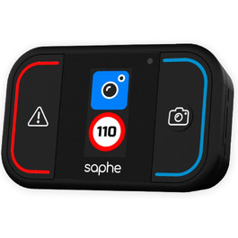 Радар-детектор Saphe Drive Mini для авто з кольоровим дисплеєм, попередження про радари та небезпеки, без абонплати, дані Blitzer.de