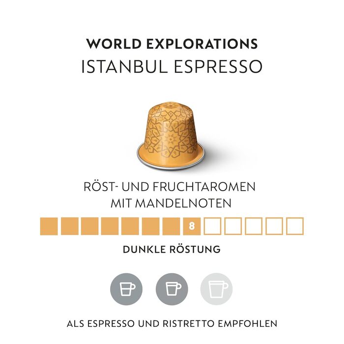 Кава Nespresso Original Paris: суміш Арабіки та Робусти середнього обсмаження | 100 капсул | Для еспресо | Сумісна з капсульними машинами Nespresso Original