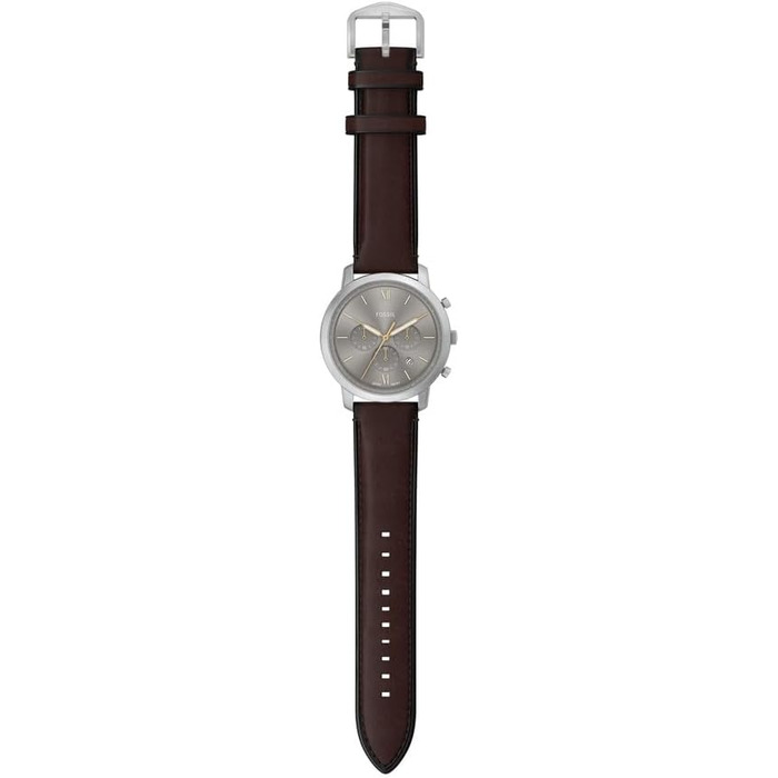 Годинник чоловічий Fossil Neutra Chronograph, кварцовий, шкіряний ремінець (коричневий/срібний)